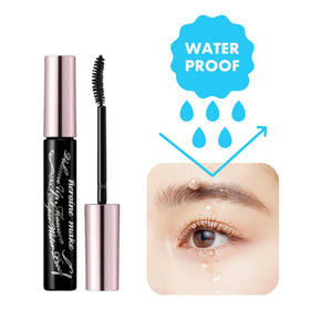 Heroine Make mascara brush demonstrates precise coating for defined, separated lashes
