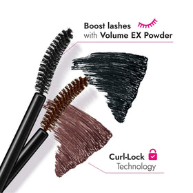 Heroine Make Volume & Curl Mascara tube highlights waterproof, smudge-proof performance