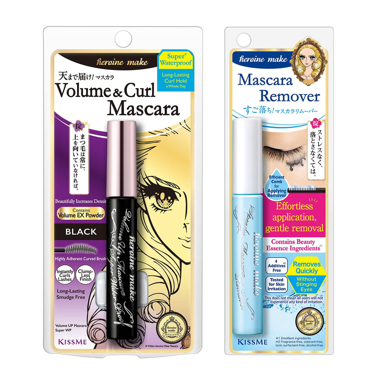 Heroine Make volume-curl-mascara enhances lift and separation for bold, defined lashes.