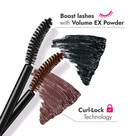 Heroine Make Volume Up Mascara curl-action with lifted lashes maintained throughout the day.