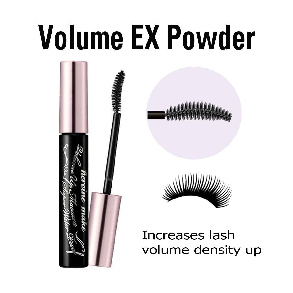 Heroine Make waterproof-mascara keeps lashes defined in humid conditions.
