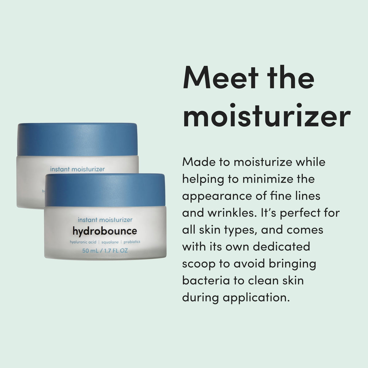 Hims & Hers Hydrobounce cream texture swatch highlighting a smooth, non-greasy finish.