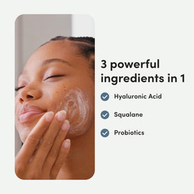 Hims & Hers Hydrobounce applied under makeup for a smooth base.