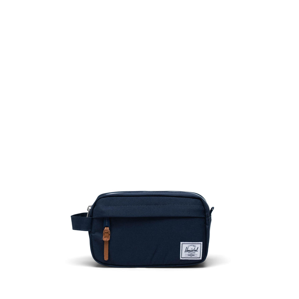 Herschel Chapter small travel kit front view with durable eco fabric for travel