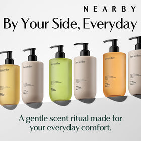 Hersteller Nearby vegan formula highlights plant-based ingredients.