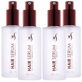 HerStyler Hair Repair Serum bottle shows lightweight shine and frizz control