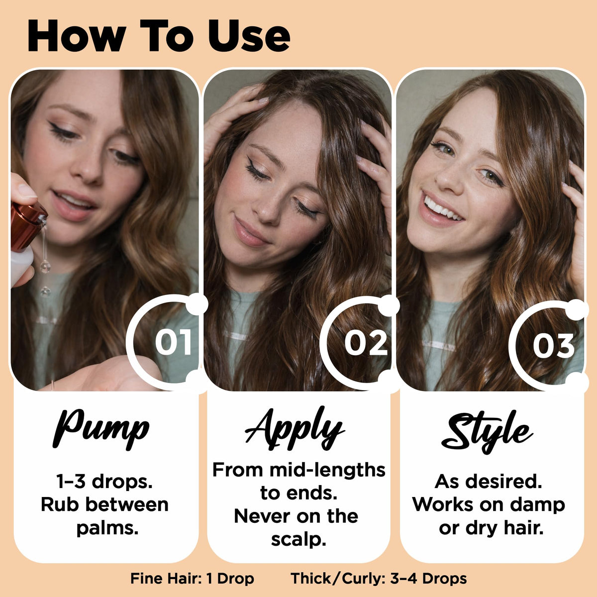 HerStyler Hair Repair Serum color-safe formula preserves dye while adding softness