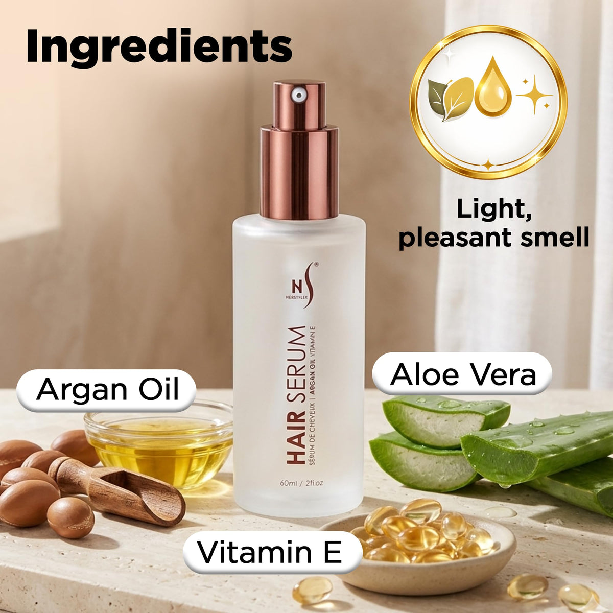 Hair looks soft, shiny, and touchable after using HerStyler Hair Repair Serum