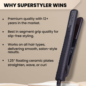 Herstyler Superstyler Onyx durable build ensures long-lasting performance.