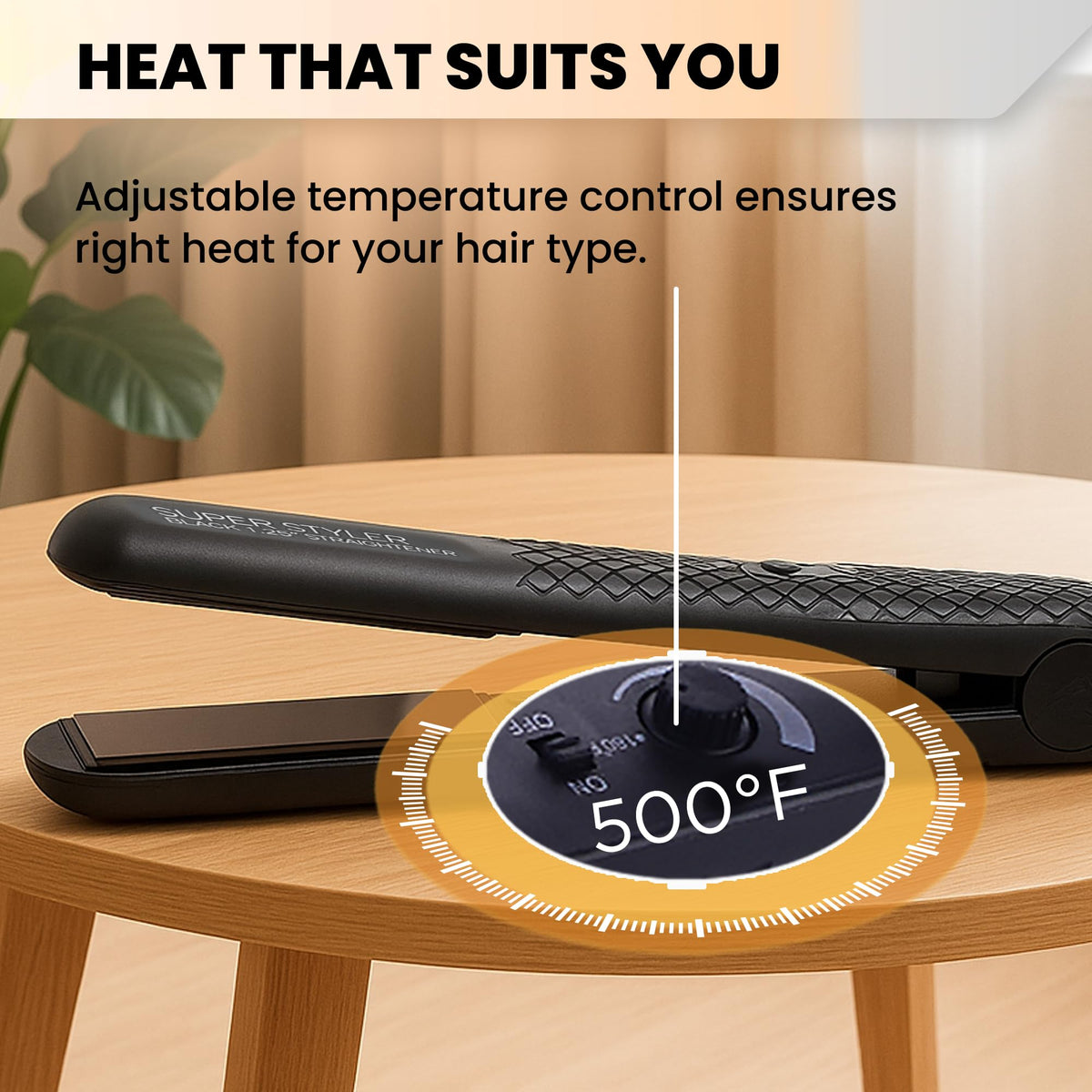 Herstyler Superstyler Onyx portable design makes styling easy away from home.