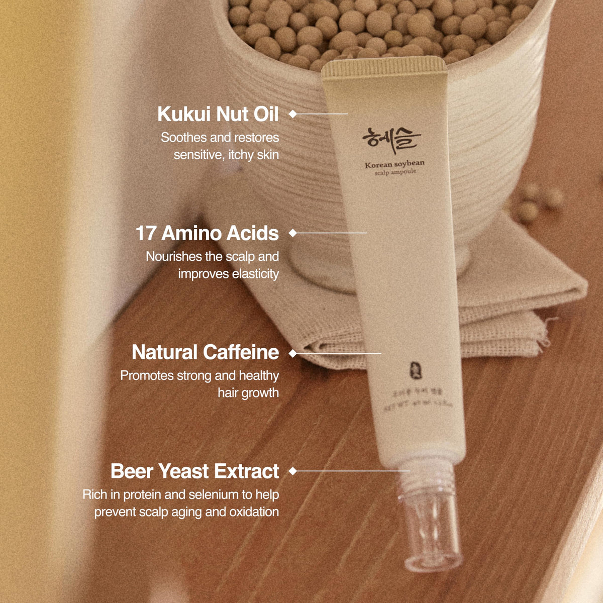 Hesul formula shows no silicones or sulfates for lightweight scalp comfort