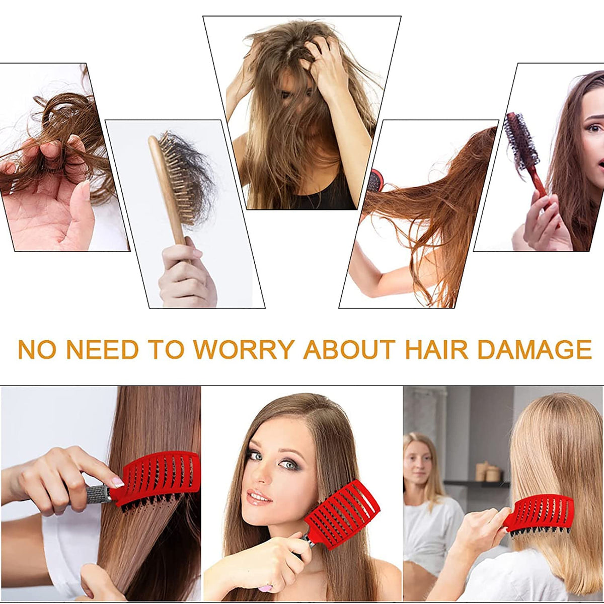 Heubek vented hair brush for blow drying promotes faster drying and airflow.