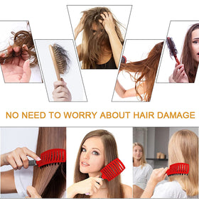 Heubek vented hair brush for blow drying promotes faster drying and airflow.