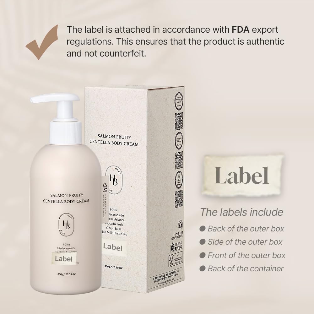 HEVEBLUE dermatology certification label indicating low irritation.