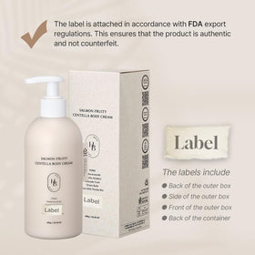 HEVEBLUE dermatology certification label indicating low irritation.