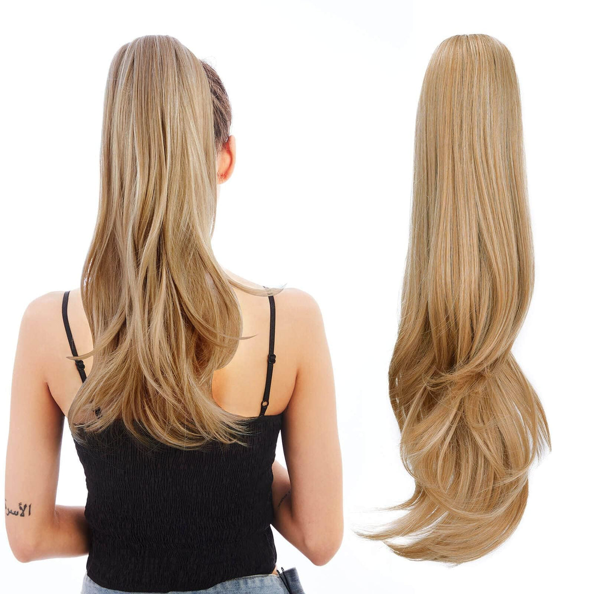 HEWEICSY ponytail extension 20in length adds instant length for daily looks