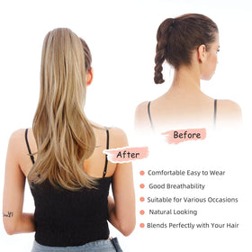 HEWEICSY ponytail with wavy texture adds flattering volume
