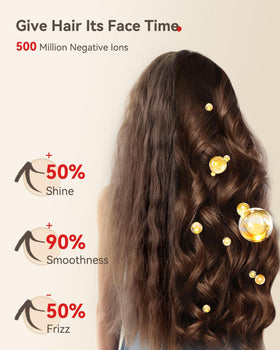 HEXTEK dryer releases 500 million negative ions to smooth strands.