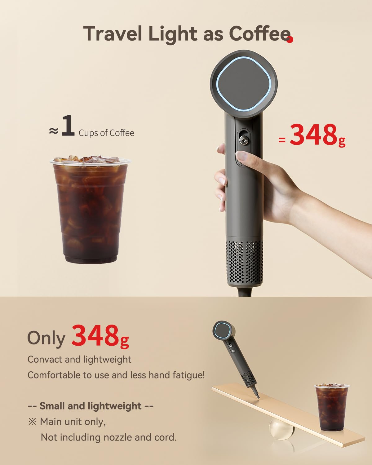 HEXTEK magnetic attachments click securely for quick styling transitions.