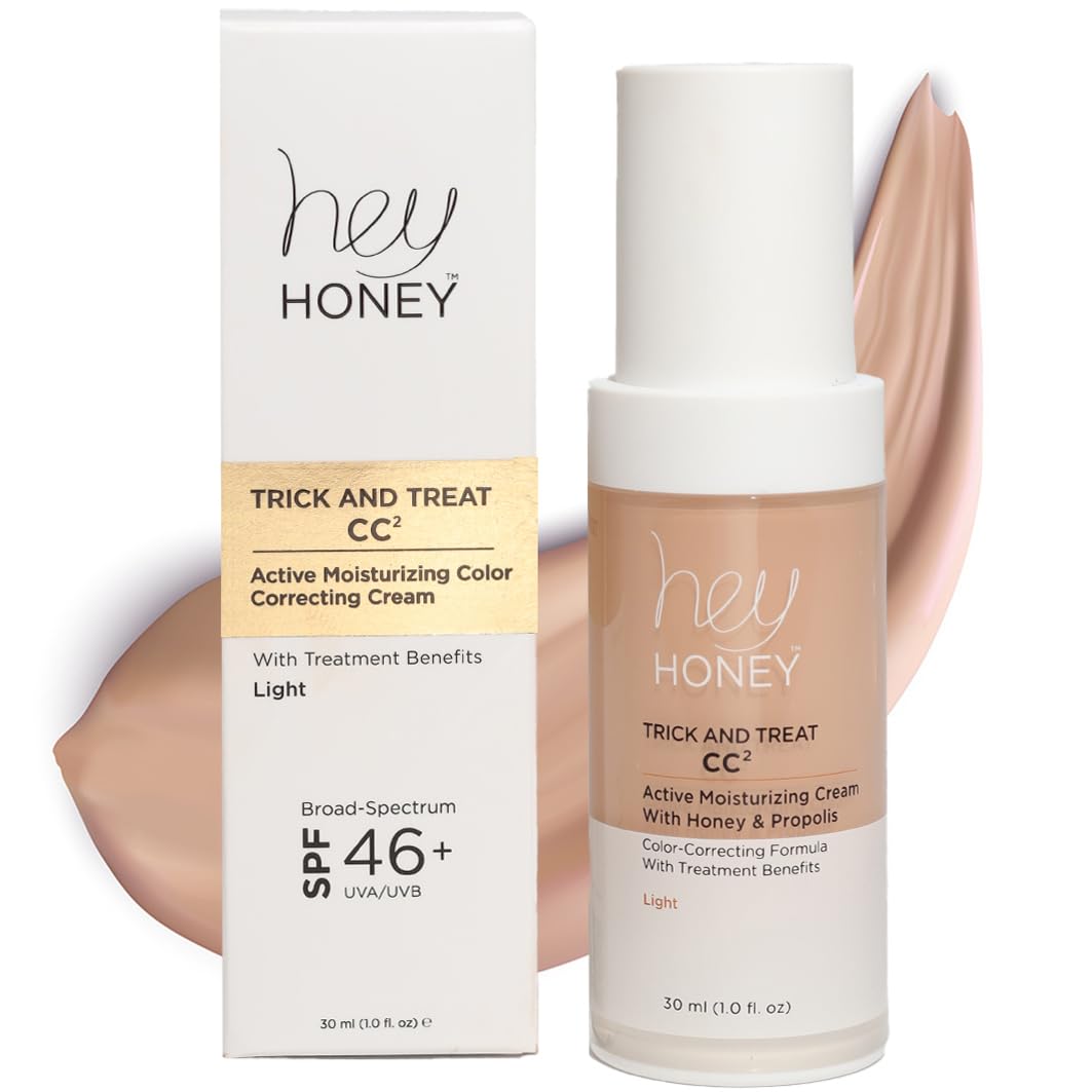 Hey Honey Trick and Treat CC² Cream bottle for smooth, even complexion