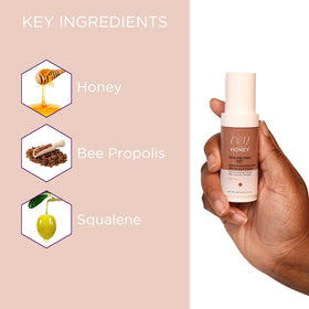 Packaging close-up of Hey Honey Trick and Treat CC² Cream with natural branding