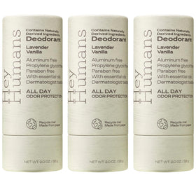 Hey Humans lavender vanilla deodorant bottle with soothing all-day scent