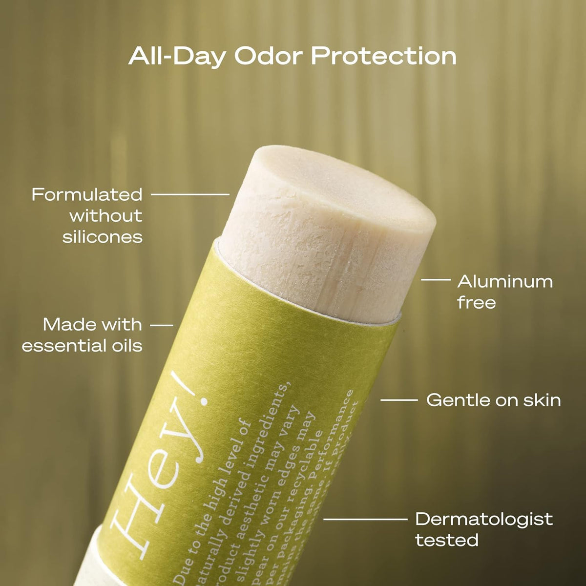 Hey Humans deodorant sustainable packaging promotes reduced waste.