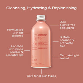 Hey Humans rosewater ginger lather closeup emphasizes soothing scent and gentle formula.
