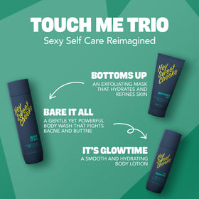 Hey Sweet Cheeks natural formula with charcoal texture visual.