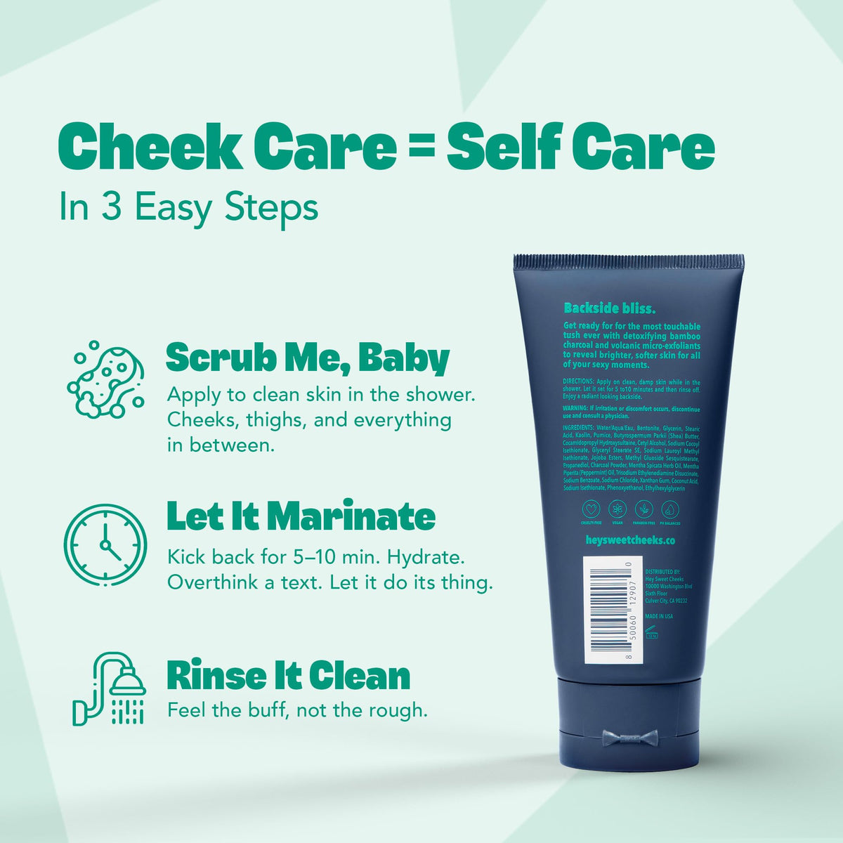 Hey Sweet Cheeks 4 oz jar for convenient at-home skincare sessions.