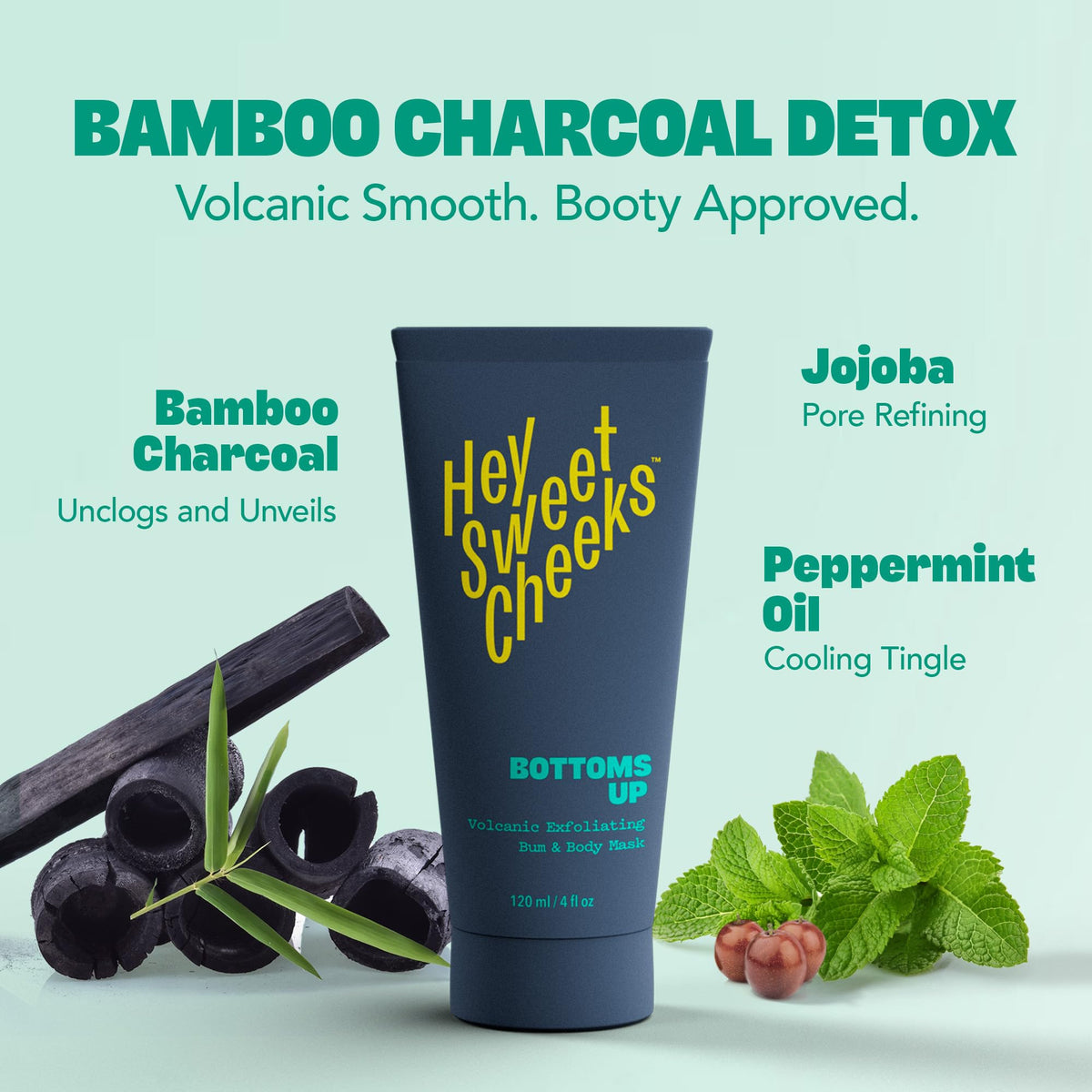 Hey Sweet Cheeks hydrating formula supports a silky, smooth texture.