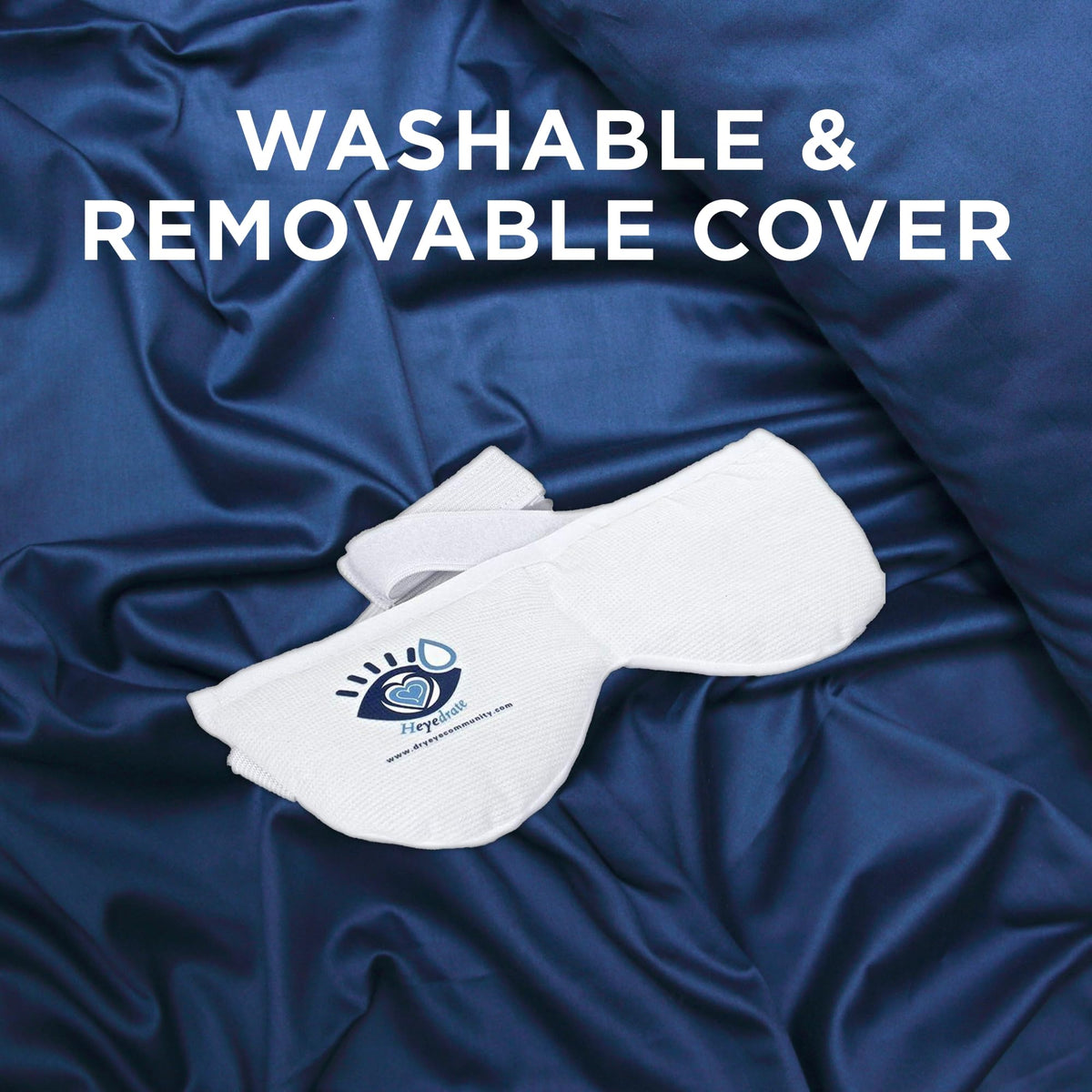 Heyedrate heated eye mask soft cover for gentle, cushioned comfort.