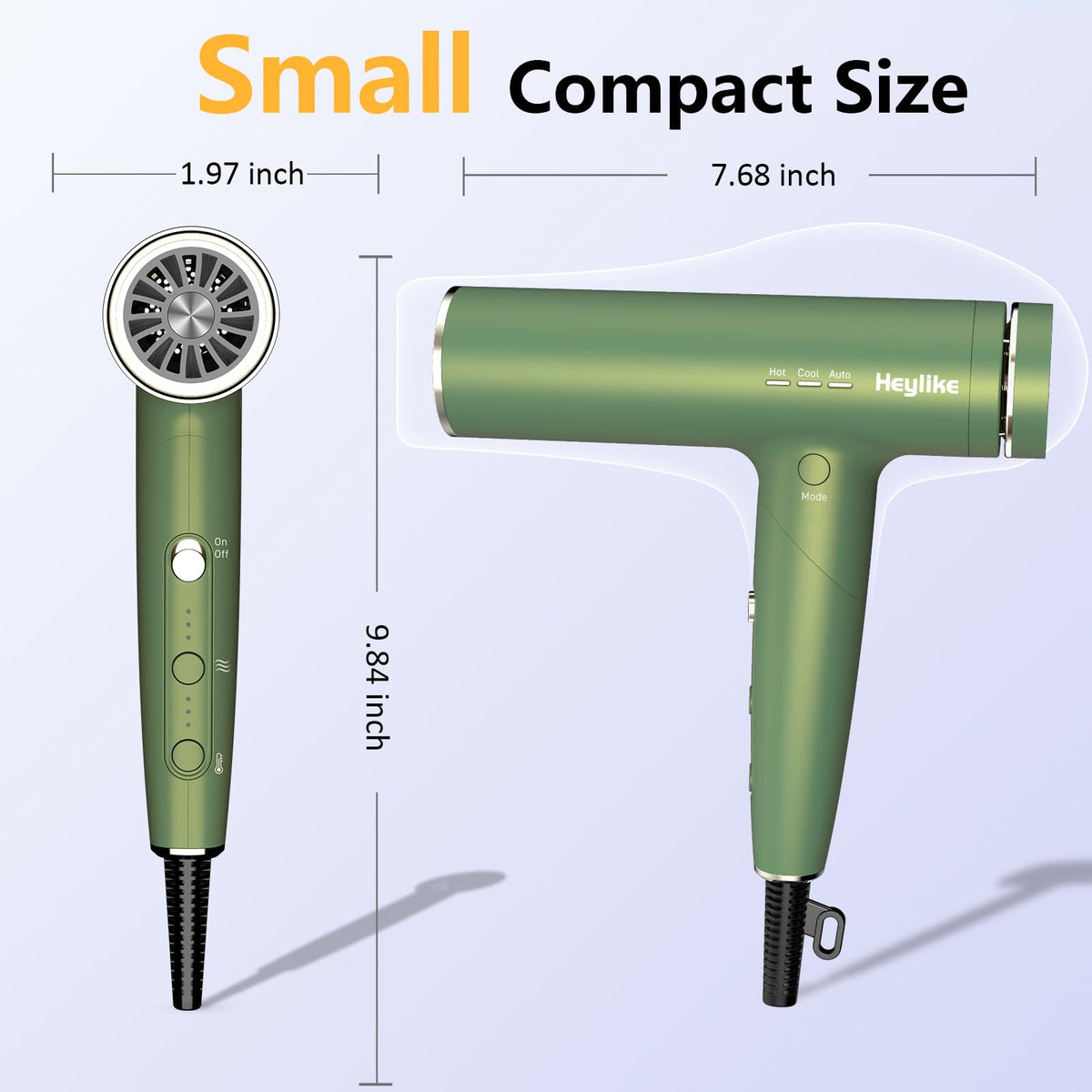 Heylike compact lightweight dryer ideal for home and on the go use.
