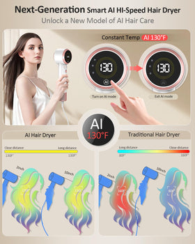 Heylike hair dryer with brushless motor 160000rpm delivering strong airflow