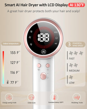 Heylike lightweight travel-friendly hair dryer packed for on-the-go use