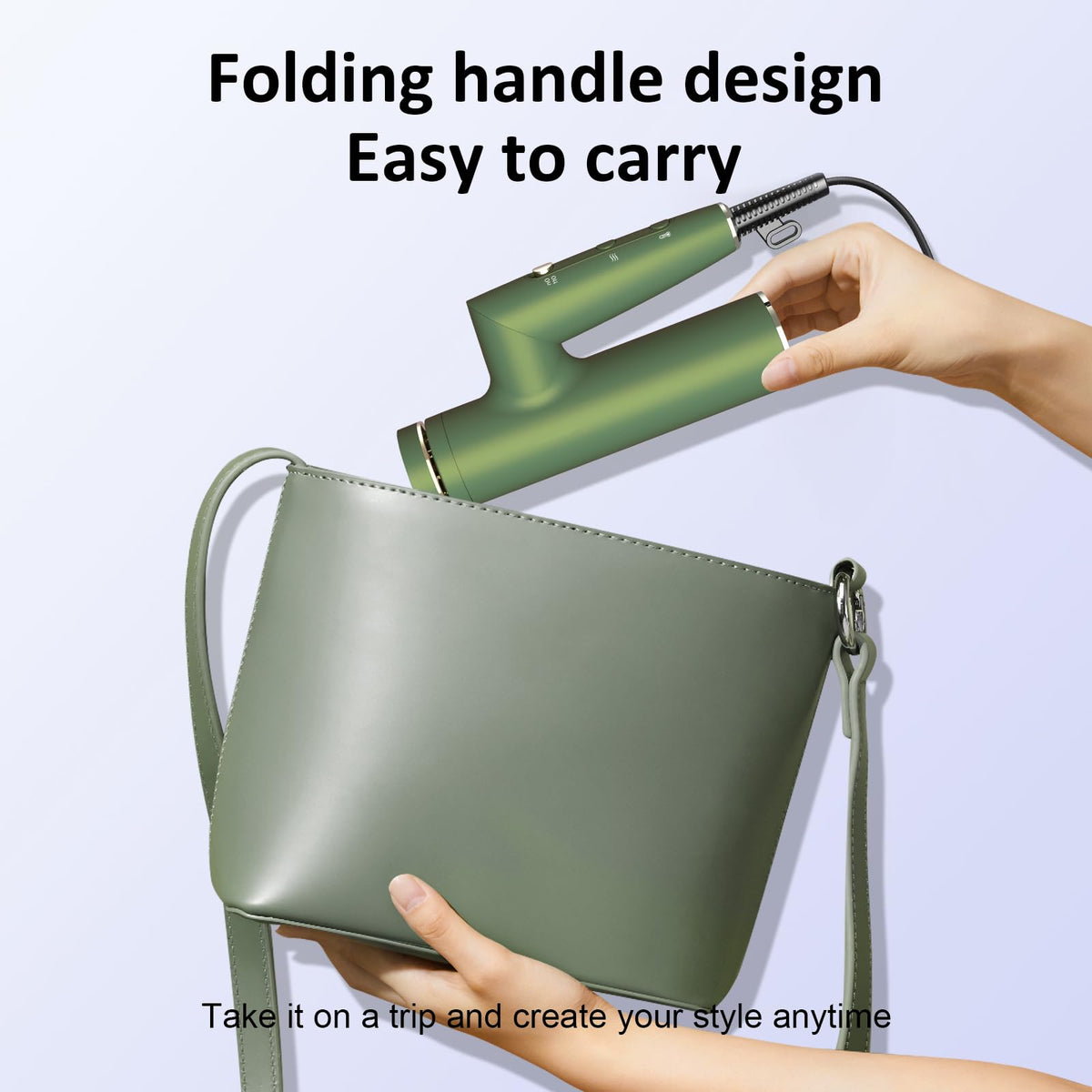 Heylike hair dryer side profile highlighting lightweight, ergonomic design for comfortable styling.