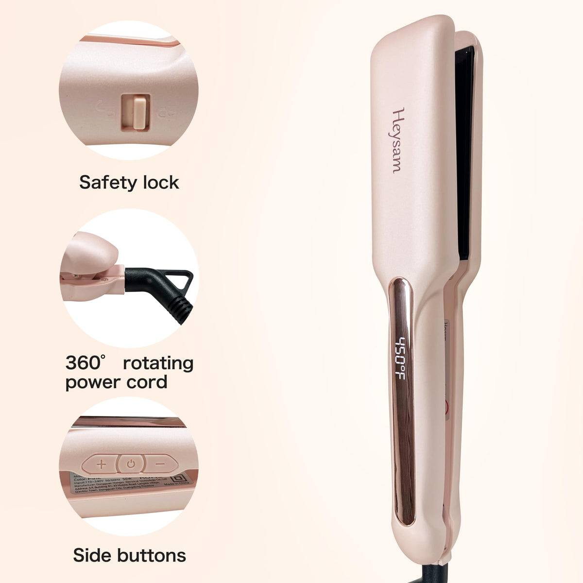 Heysam 2-in-1 straightener and curler enables versatile looks with one device.
