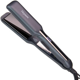 Heysam Pro Hair Iron with wide plates glides smoothly through thick hair for minimal snag
