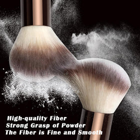 HGHDBT concealer brush designed for precise coverage around under eyes.