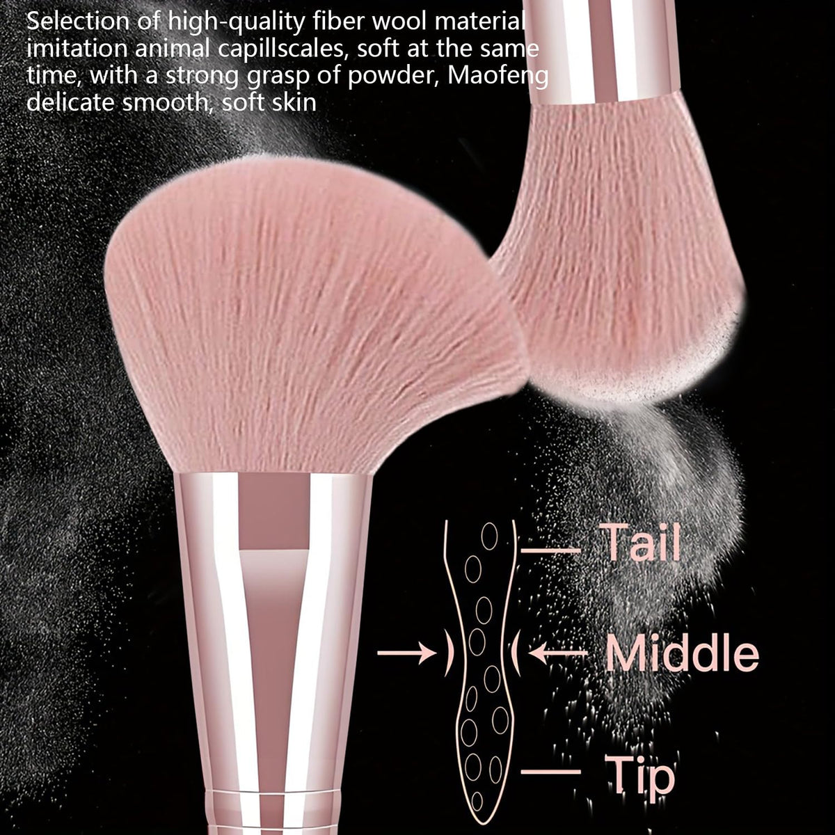 HGHDBT concealer brush designed for precise spot conceal and seamless blending
