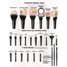 HGHDBT dense synthetic bristles close-up for soft, non-irritating skin contact