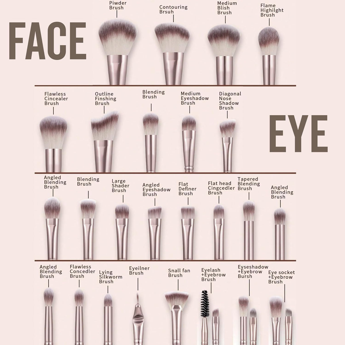 HGHDBT foundation and concealer brushes deliver even coverage