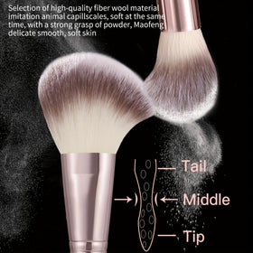 HGHDBT high-density synthetic bristles for soft, irritation-free makeup application