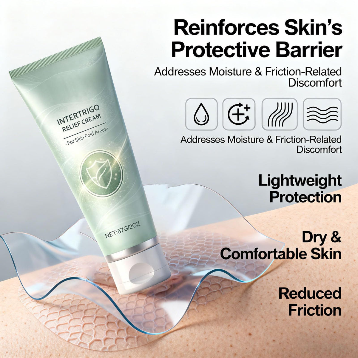 Hglyxoae ingredients zinc oxide and undecylenic acid provide gentle protection.