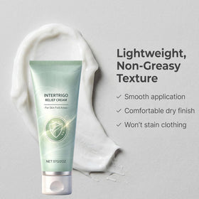Hglyxoae intertrigo cream texture on skin shows non greasy finish.