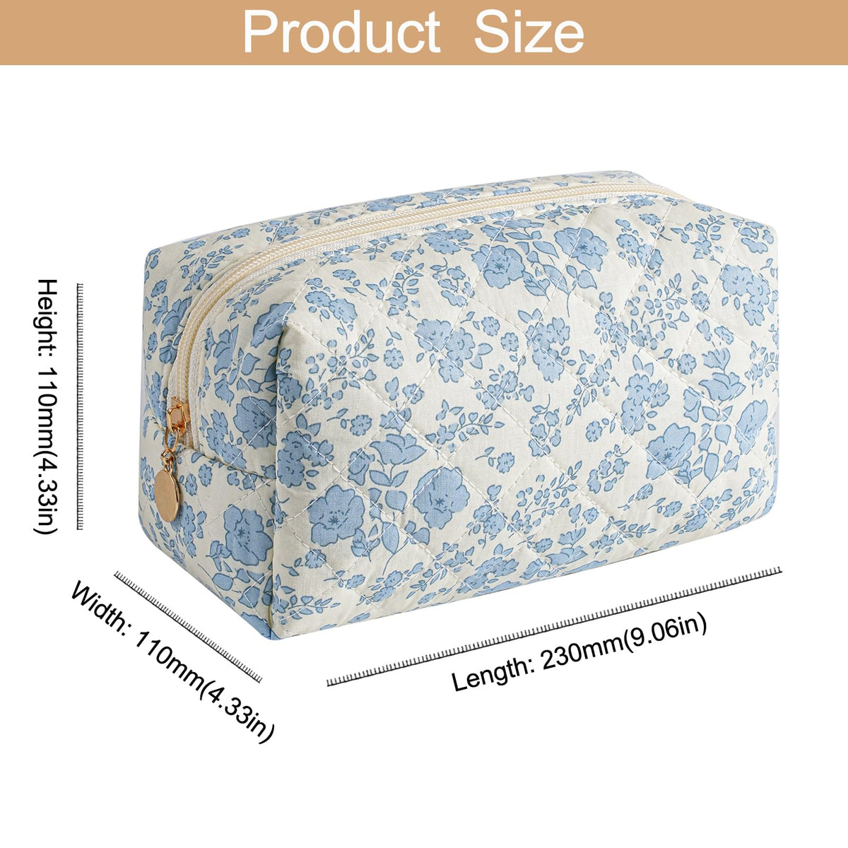 HHQQWZ bag size 9.06 x 4.33 x 4.33 inches fits full-size items