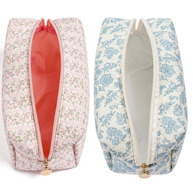 HHQQWZ makeup bag interior showing space for brushes and toiletries