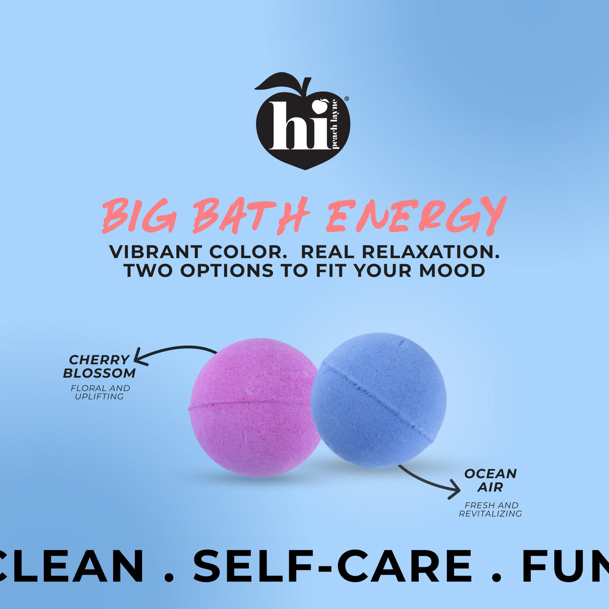 Hi Peach Layne Ocean Air soaks bring a tropical spa vibe home.