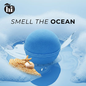 Hi Peach Layne bath bombs fizz colorfully, mess-free in tub.