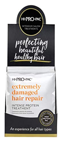 Hi-Pro-Pac Extremely Damaged Hair Intense Protein Treatment 12-piece display for stronger, manageable hair